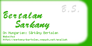 bertalan sarkany business card